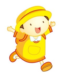 Vector Illustration Of Kid Carrying A School Bag 02