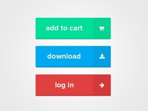 3 Colors Flat Buttons PSD