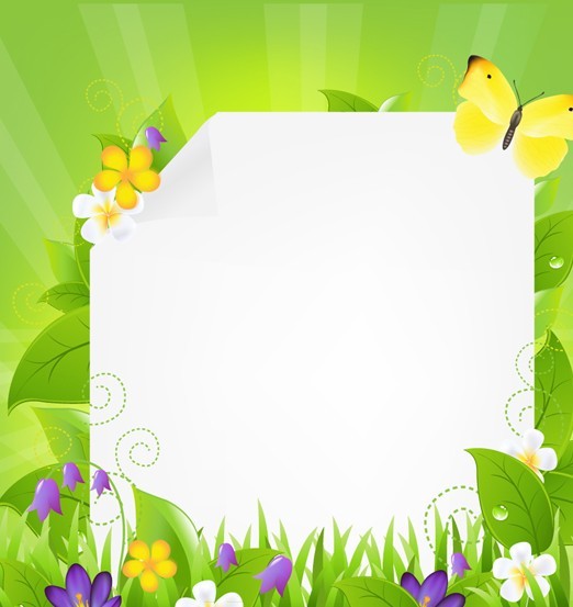 Fresh Summer Garland Frame Vector 01