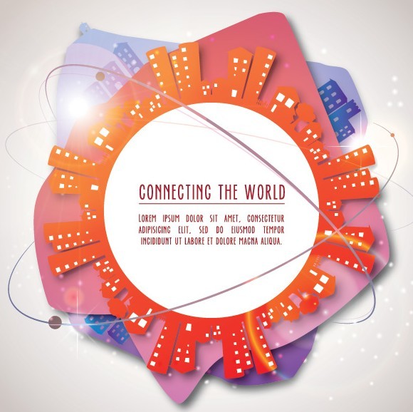 Abstract Connecting The World Background Vector