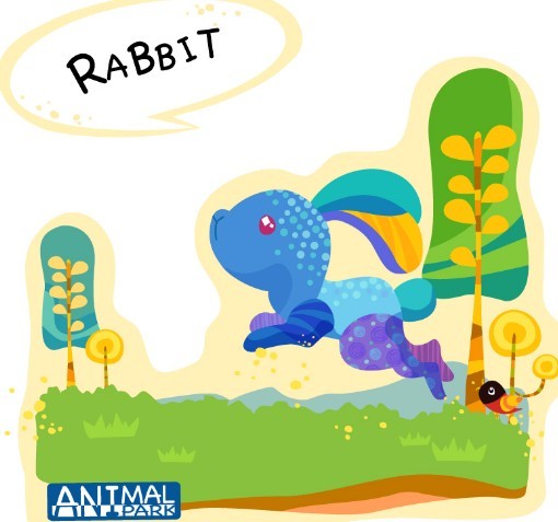 Cute Cartoon Rabbit Illustration Vector
