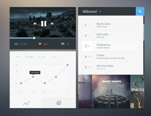 Pop Songs - Fashion Music UI PSD
