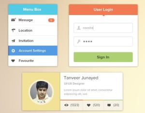 Tiny Clean UI Kit For Web & Mobile PSD