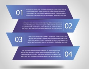 Blue Abstract Number Labels Vector