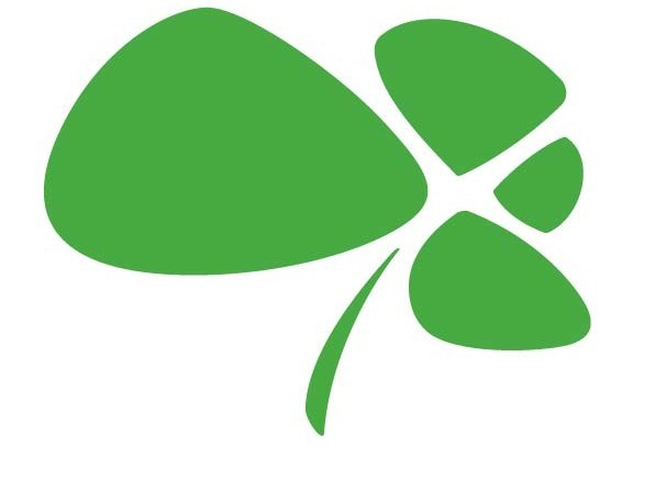 Flat Abstract Four-Leaf Clover Design Vector