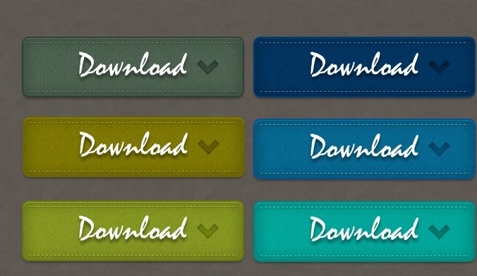 9 Colors Leather Download Buttons PSD