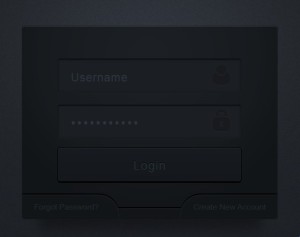 Black Login Form PSD