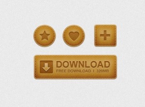 Brown Leather Buttons PSD
