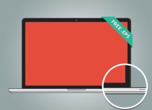 Flat Apple Macbook Pro Mockup Vector