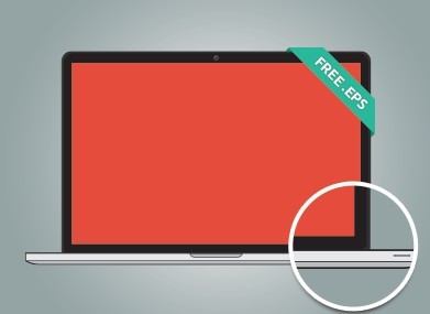 Flat Apple Macbook Pro Mockup Vector