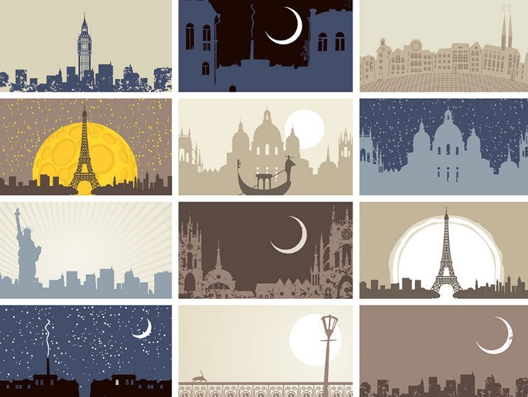 Vector Illustrations Of Famous Landmarks In The World