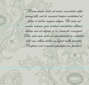 Vintage Letter Paper With Floral Ornamental Background