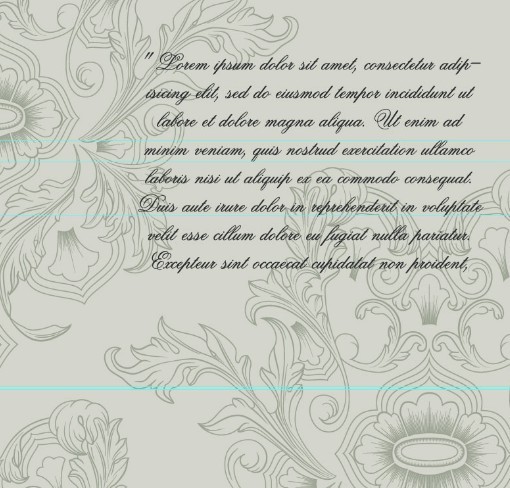 Vintage Letter Paper With Floral Ornamental Background