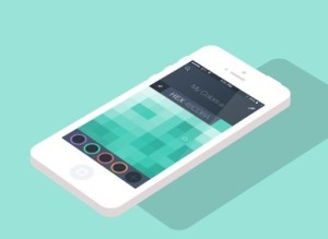 Flat Color Picker APP UI PSD