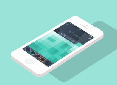 Flat Color Picker APP UI PSD