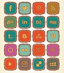 Retro Cartoon Social Media Icon Pack