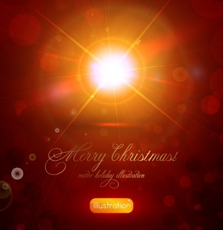Vector Merry Christmas Sunshine Illustration