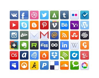 48+ Minimal Rounded Social Icons
