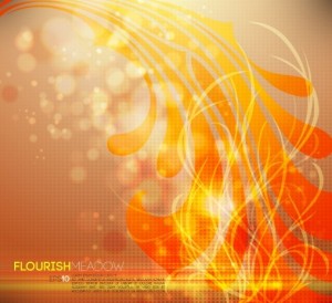 Bright Abstract Flourish Floral Background Vector 02