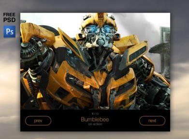 Dark Image Slider PSD