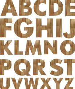 Wooden English Alphabet