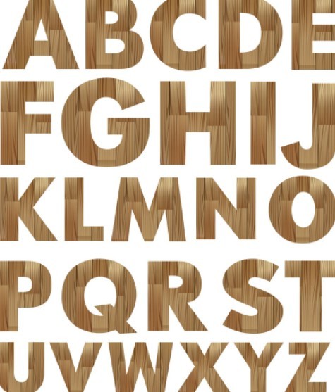 Wooden English Alphabet