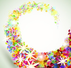 Bright Colorful Floral Branch