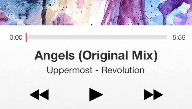 Clean Music Player Interface For iOS 7 PSD