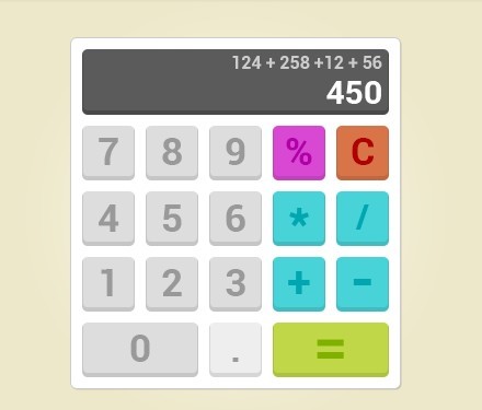 Flat Calculator PSD