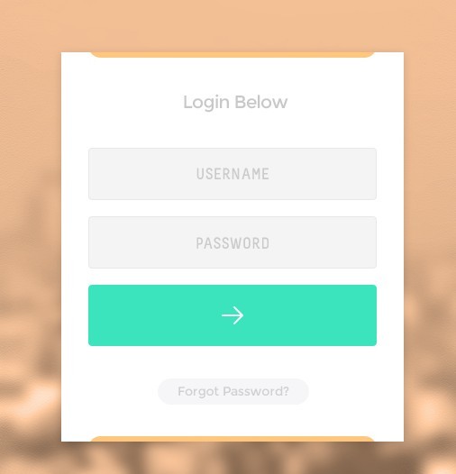 Flat Style Login Form Interface PSD