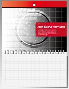 Vector Blank Desk Calendar Mockup
