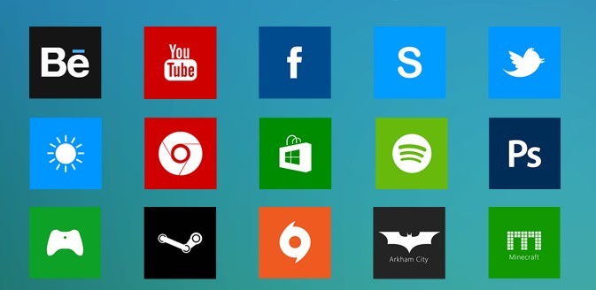 Windows 8 Styled Icons Pack PSD