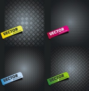 4 Sleek Metal Vector Backgrounds