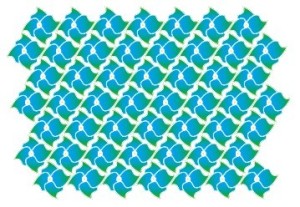 Seamless Blue Pinwheel Background Patterns Vector