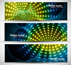 Set Of Vector Abstract Science Banners 01