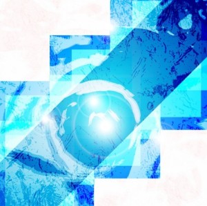 Blue Abstract Shapes Background Vector 04