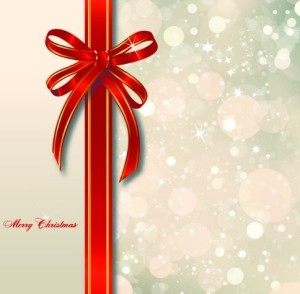 Clean Halos Background with Red Ribbon Vector