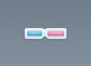 Linked Glass Buttons PSD