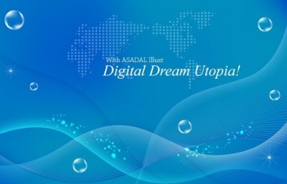 Set Of Vector Digital Dream Utopia Backgrounds