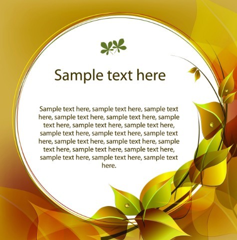 Warm Autumn Leaf Background Vector 02