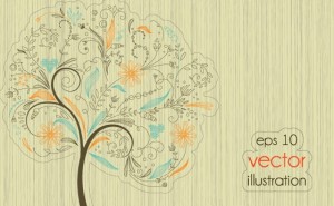 Clean Abstract Tree Vector Illustration 01
