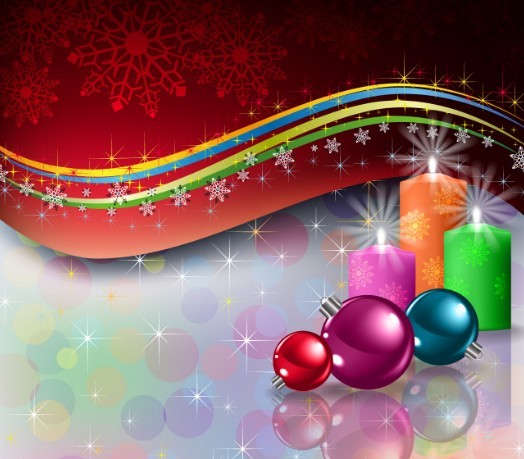 Beautiful Christmas Card with Snowflake Background Vector 03
