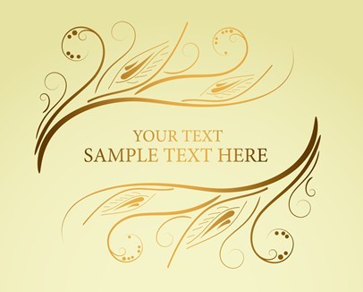 Elegant Golden Floral Ornaments Vector 01