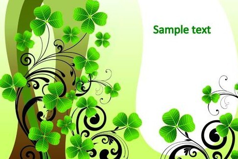 Green Summer Plants Background Vector 01