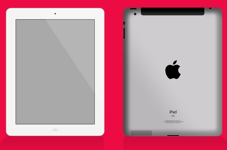 iPad Front and Back Mockup PSD