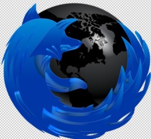 Blue and Dark Firefox Browser Icon PSD