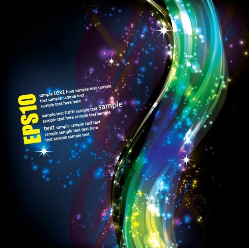 Clean Abstract Curved Lines With Halos Background Vector 02