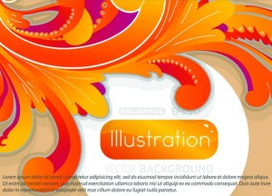Colorful Flourish Floral Background Vector