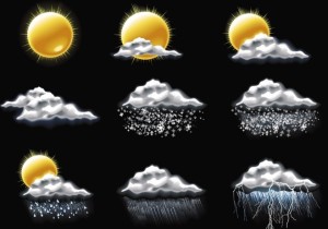 Set Of Vector Weather Icons 05
