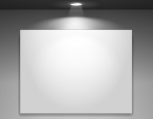 Blank Showcase with Spotlight Vector Mockup 01